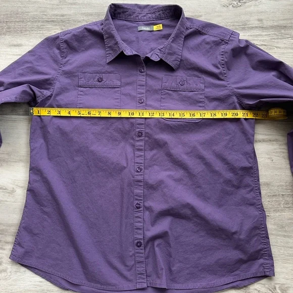 Cabela’s Women’s Button Down Purple Long Sleeve Shirt XL - Picture 8 of 9